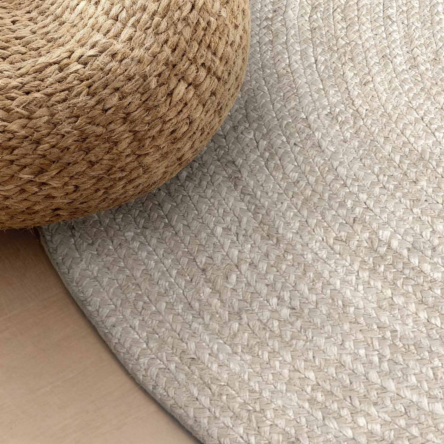 Tapis Ovale en Jute MAHAL Blanc – STUDIO DECO