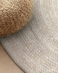 Tapis Ovale en Jute MAHAL Blanc – STUDIO DECO