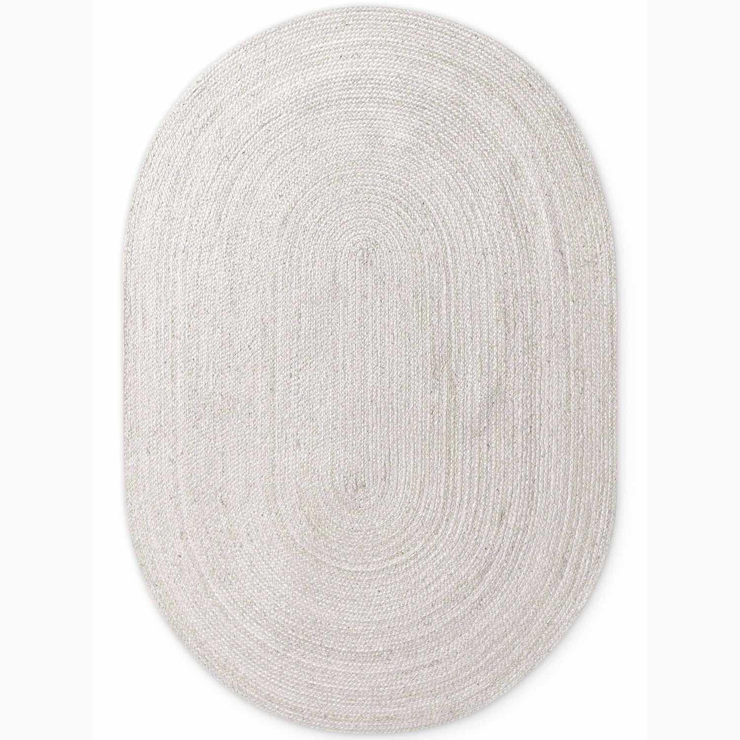 Tapis Ovale en Jute MAHAL Blanc – STUDIO DECO