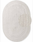 Tapis Ovale en Jute MAHAL Blanc – STUDIO DECO