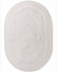 Tapis Ovale en Jute MAHAL Blanc – STUDIO DECO