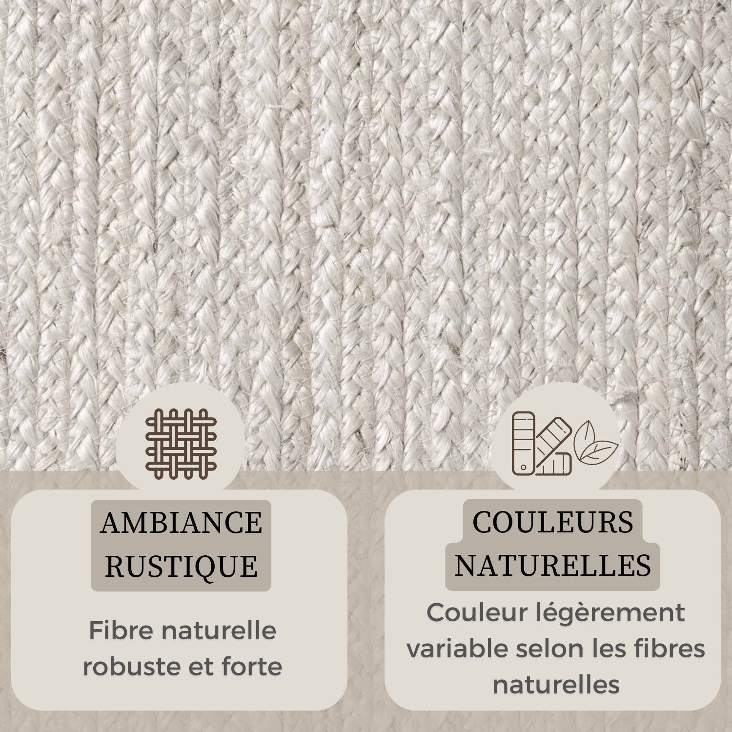 Tapis Ovale en Jute MAHAL Blanc – STUDIO DECO