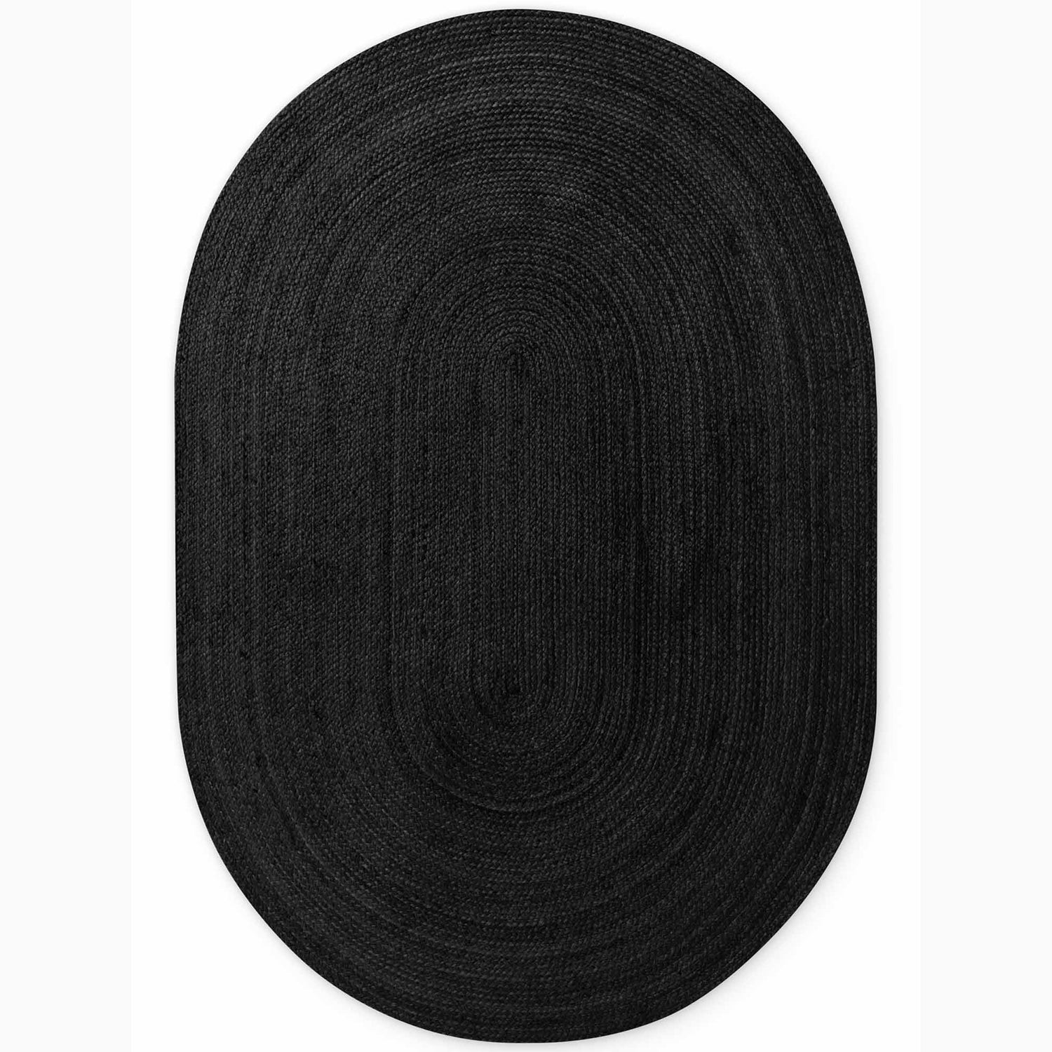 Tapis Ovale en Jute MAHAL Noir – STUDIO DECO