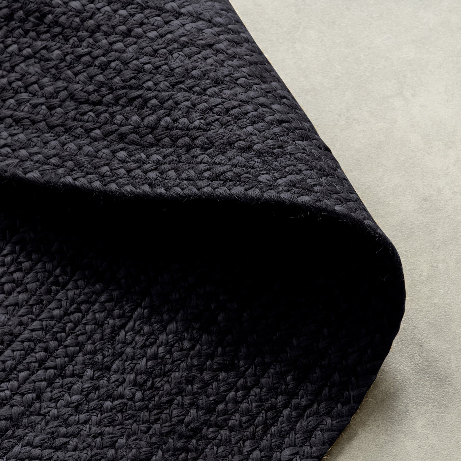 Tapis Rond en Jute MAHAL Noir – STUDIO DECO