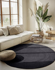 Tapis Rond en Jute MAHAL Noir – STUDIO DECO