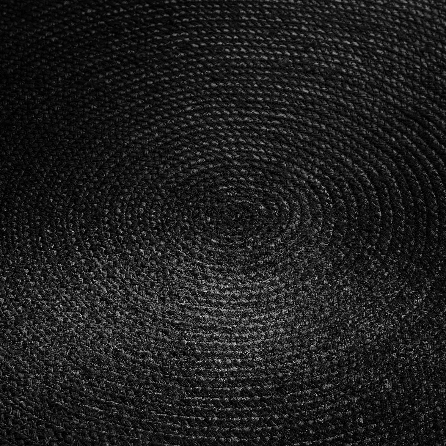 Tapis Rond en Jute MAHAL Noir – STUDIO DECO