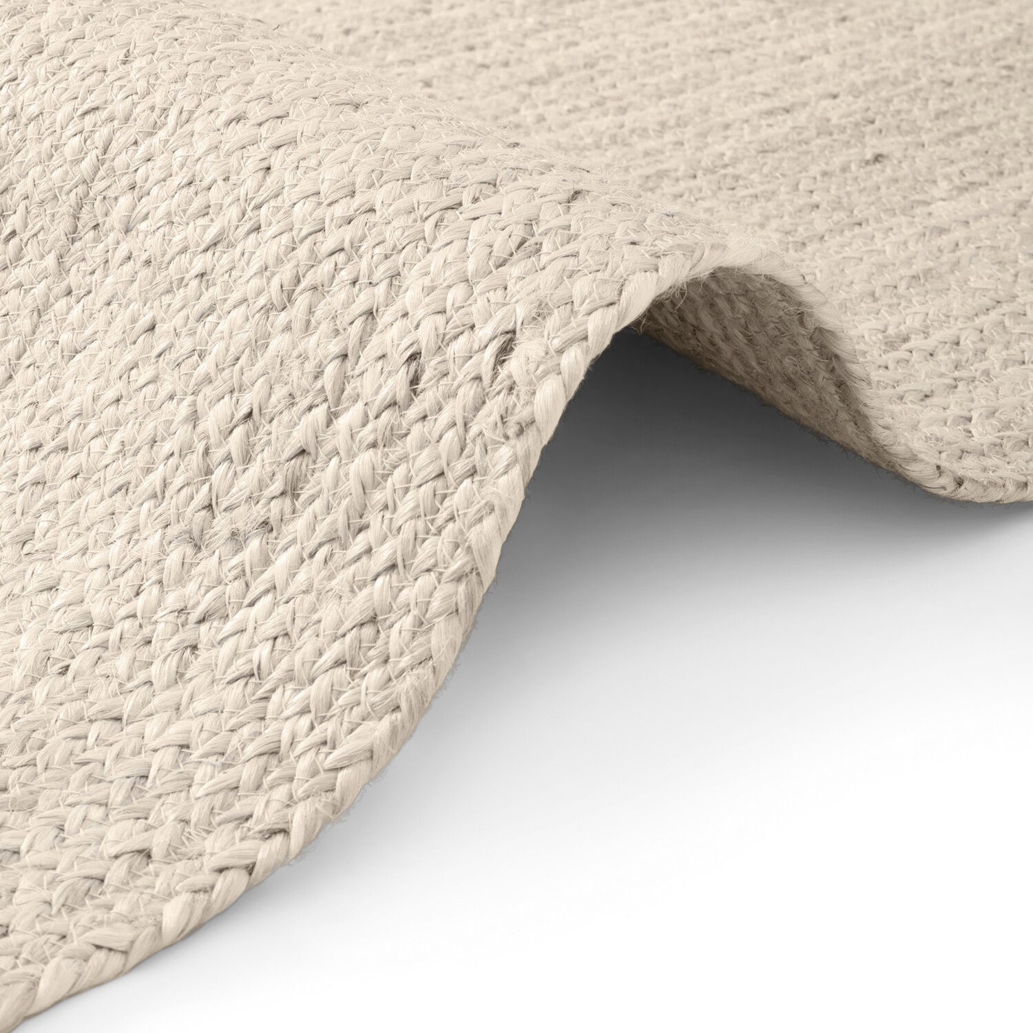 Tapis en Jute Fait Main Ecru