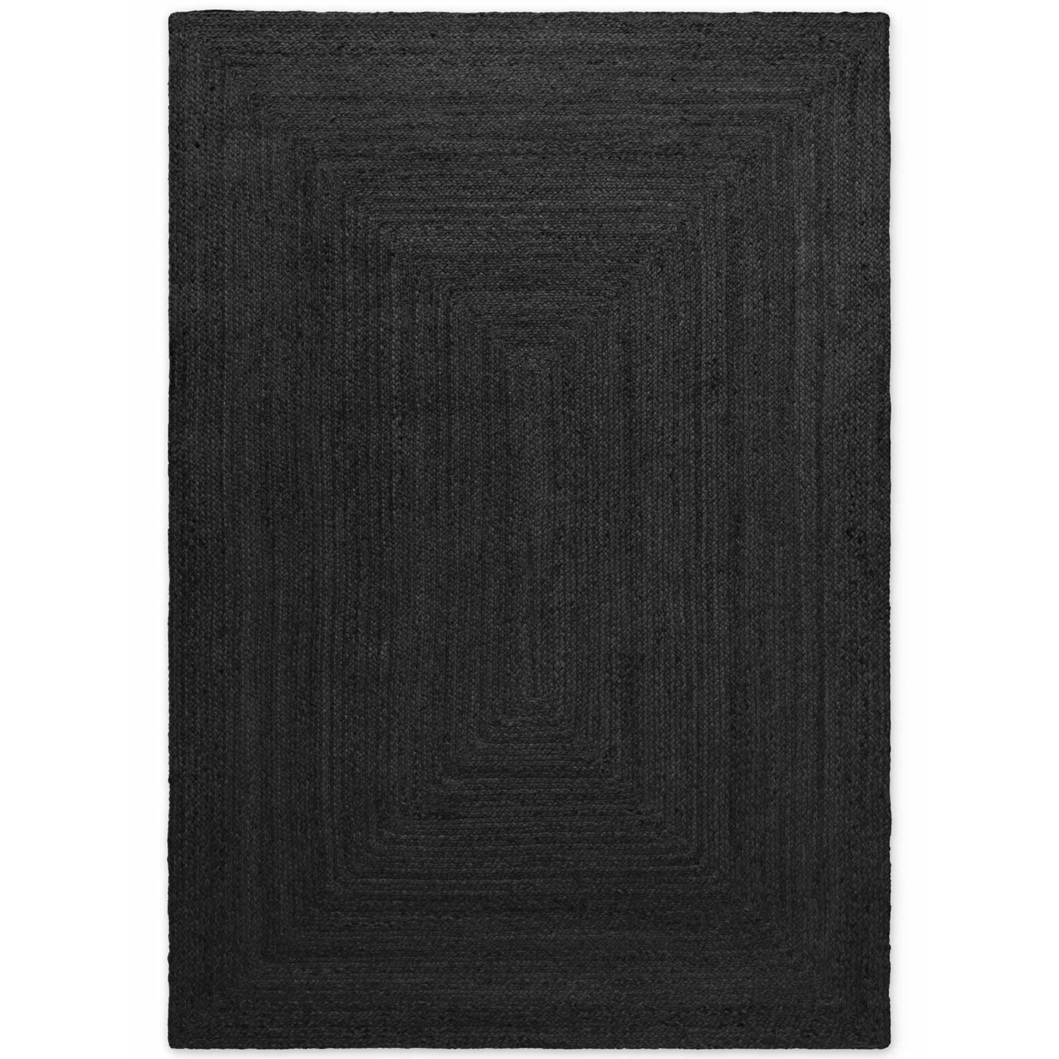 Tapis en Jute Fait Main Noir