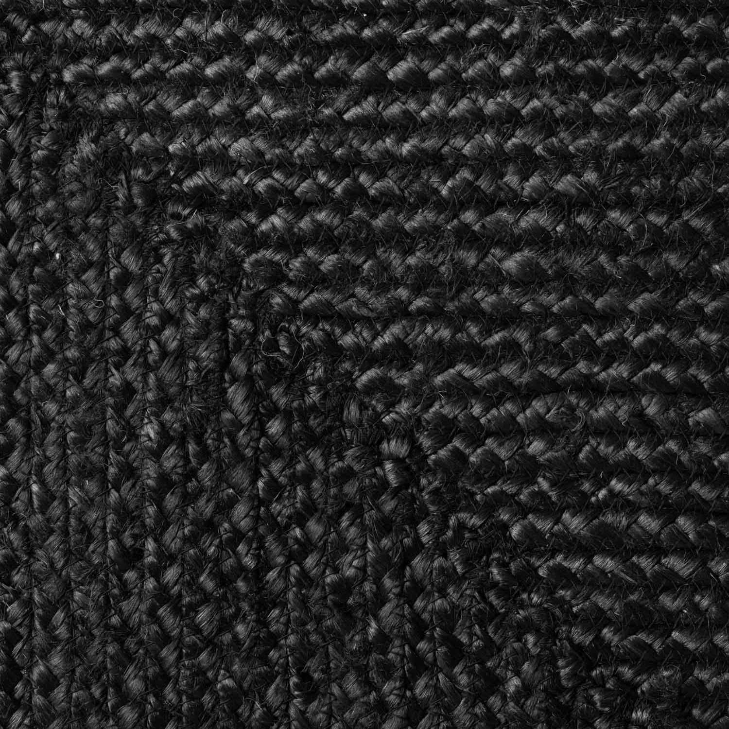 Tapis en Jute Fait Main Noir