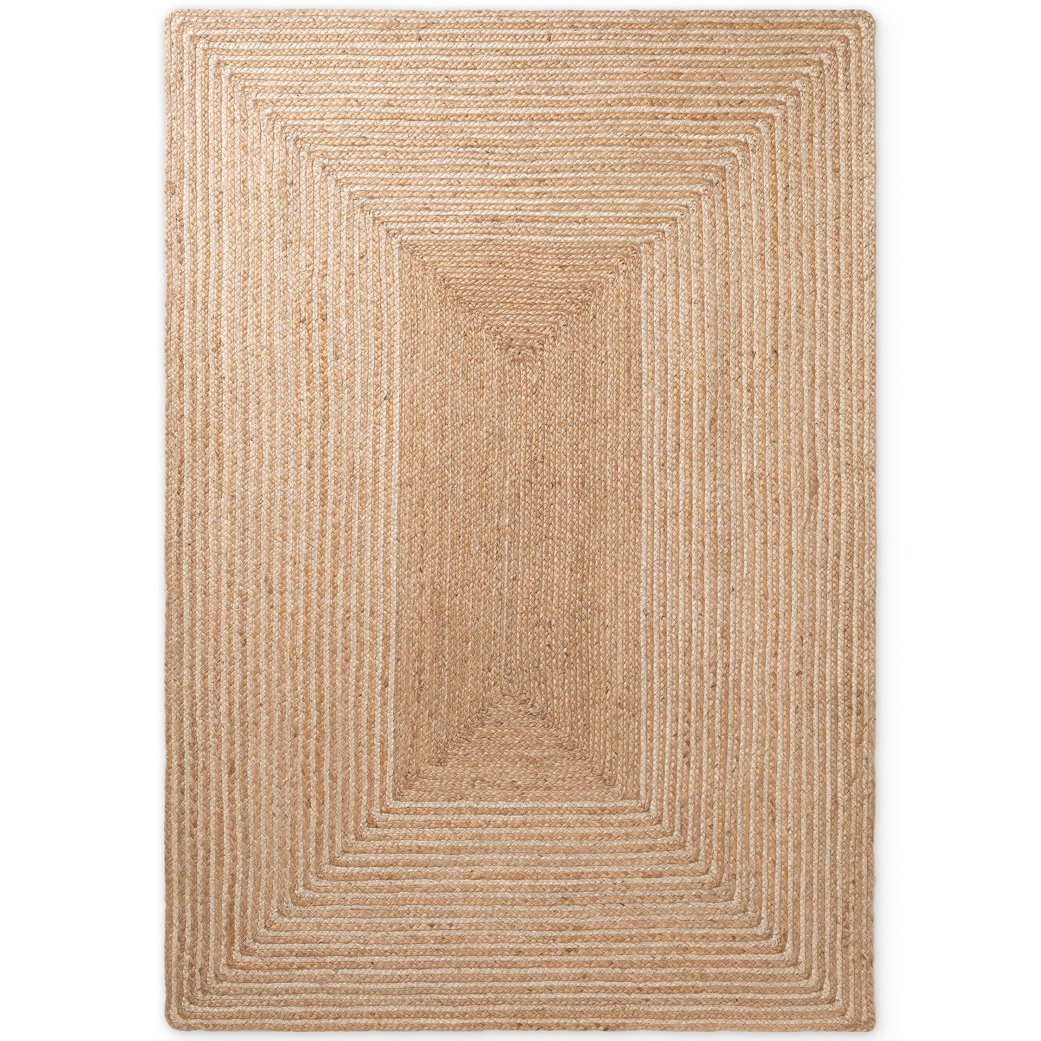 Tapis en Jute Fait Main LINE Beige Doré