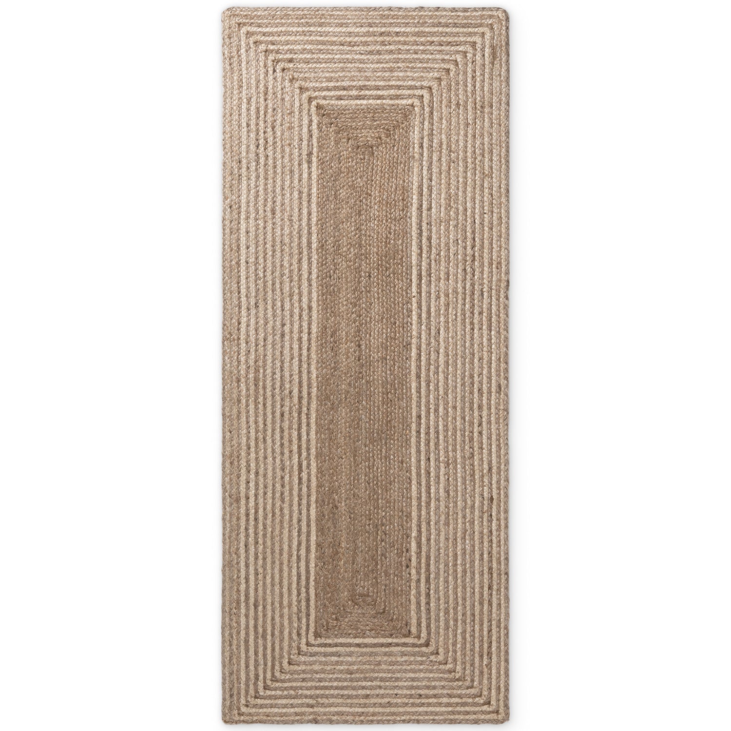 Tapis en Jute Fait Main LINE Marron