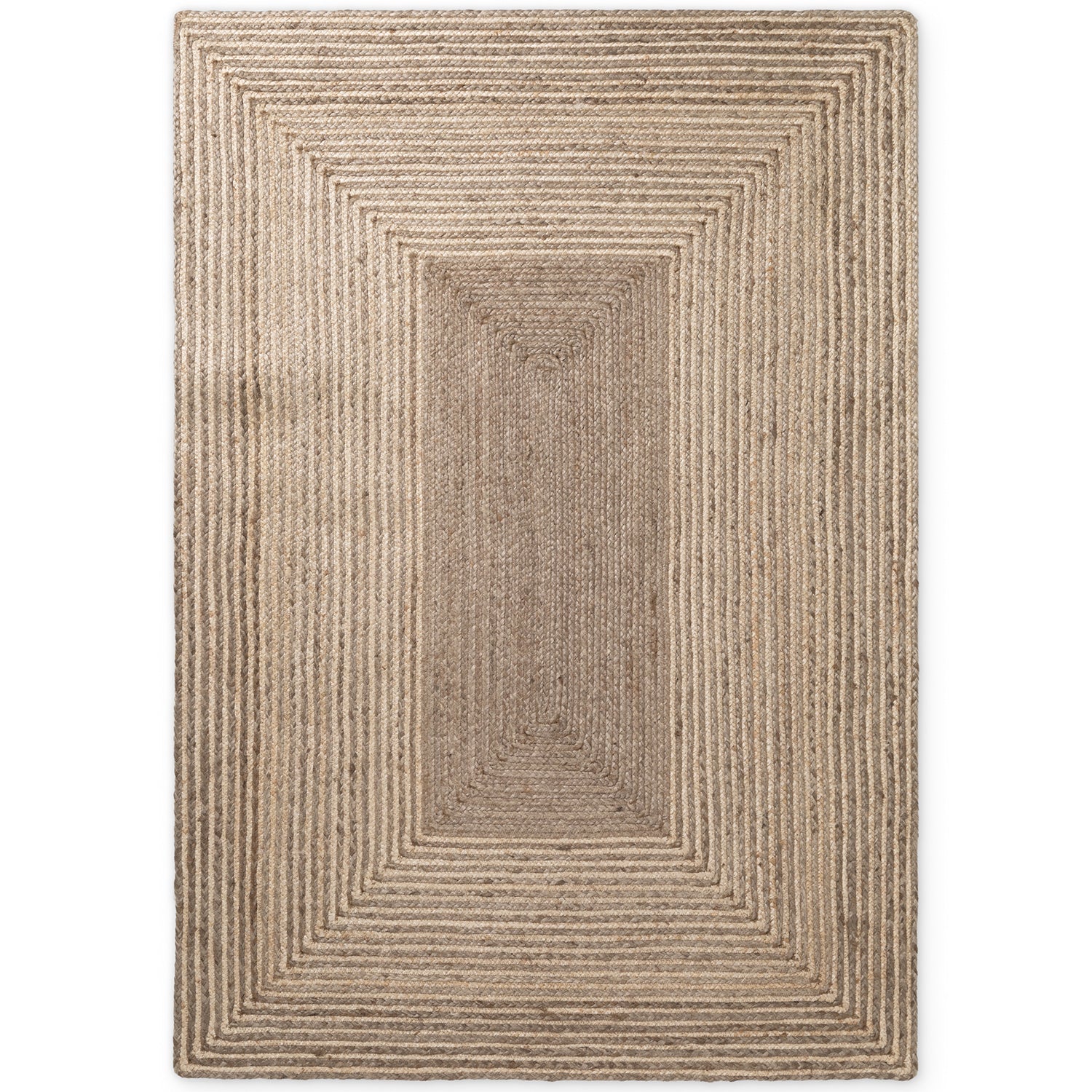 Tapis en Jute Fait Main LINE Marron