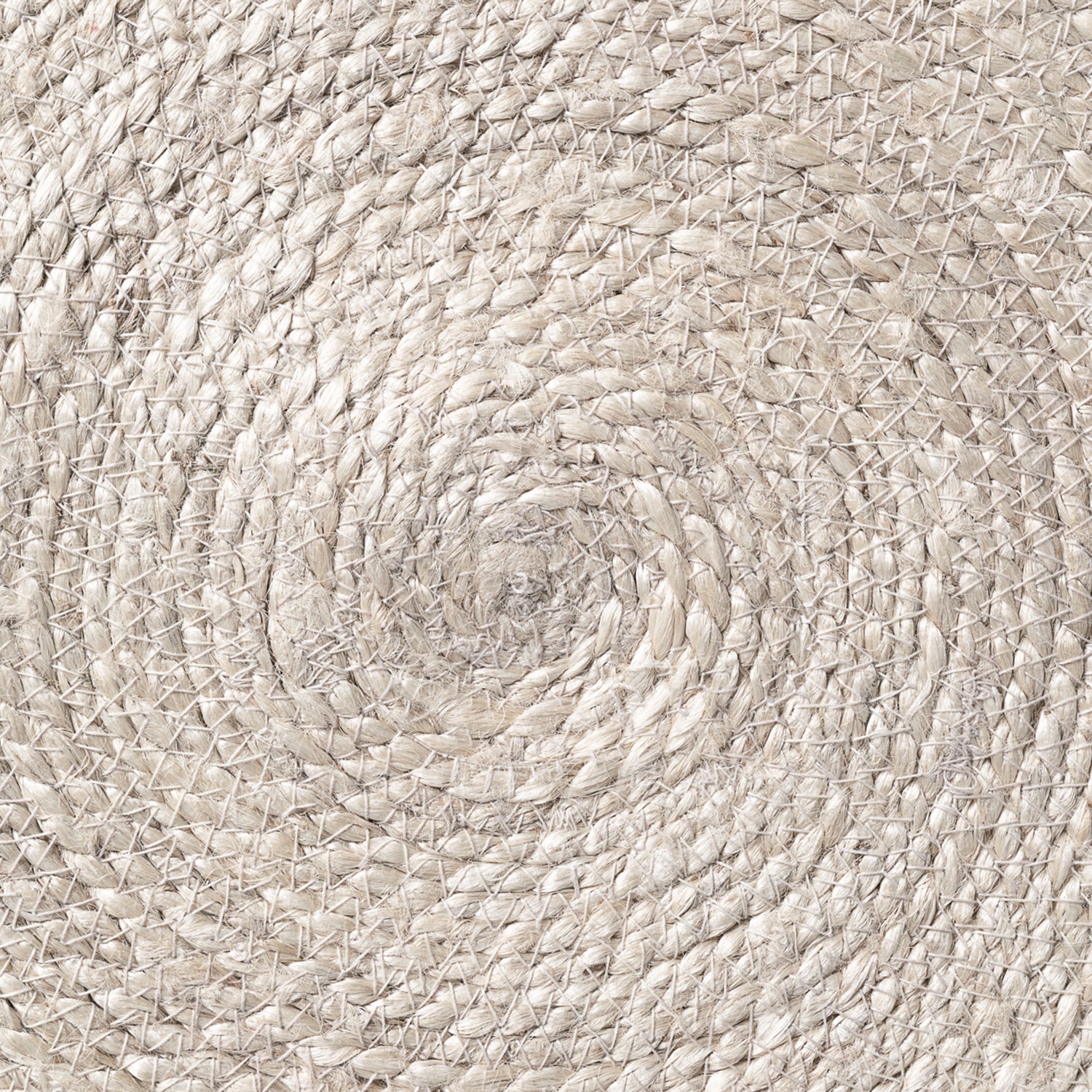 Tapis rond en Jute Ivoire et Noir