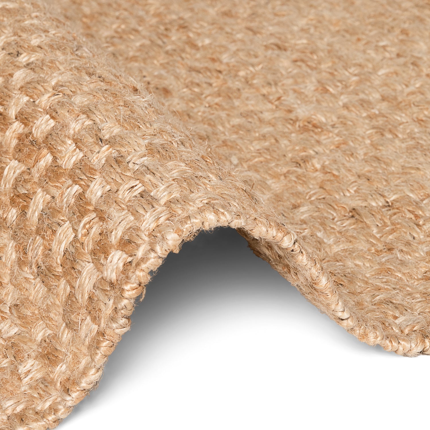 Tapis Jute à franges Fait Main Beige