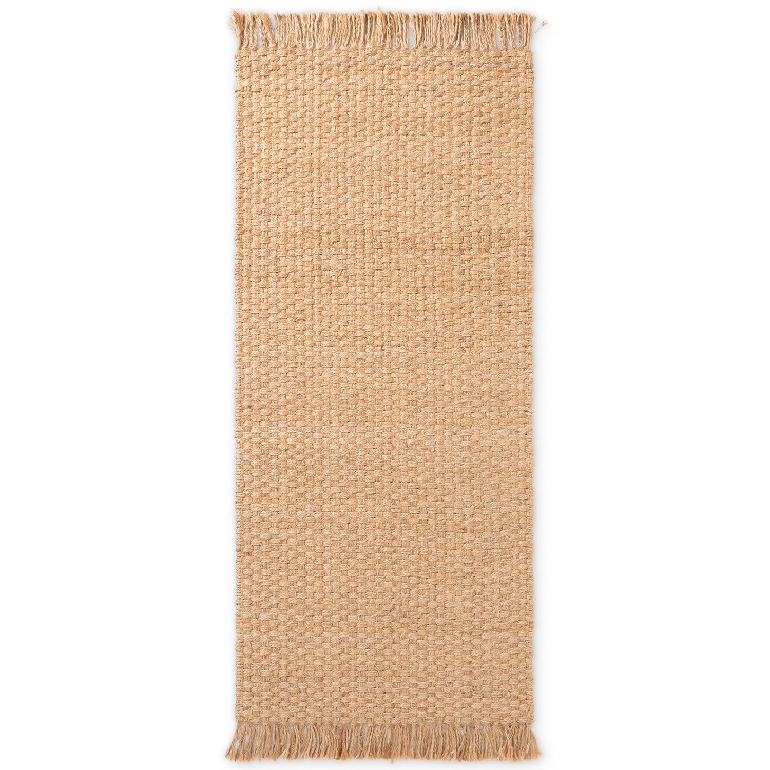 Tapis Jute à franges Fait Main Beige