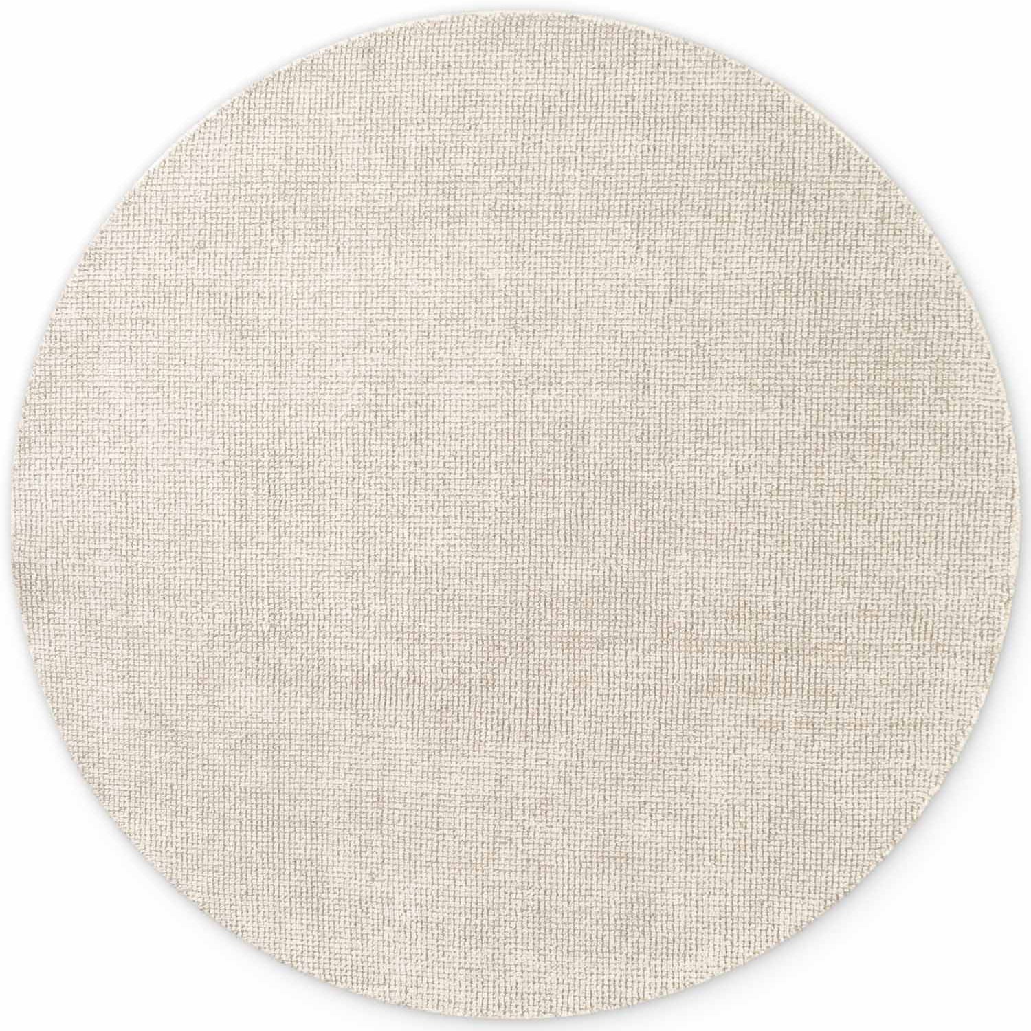 Tapis rond fait main en laine Ivoire - Ted Baker