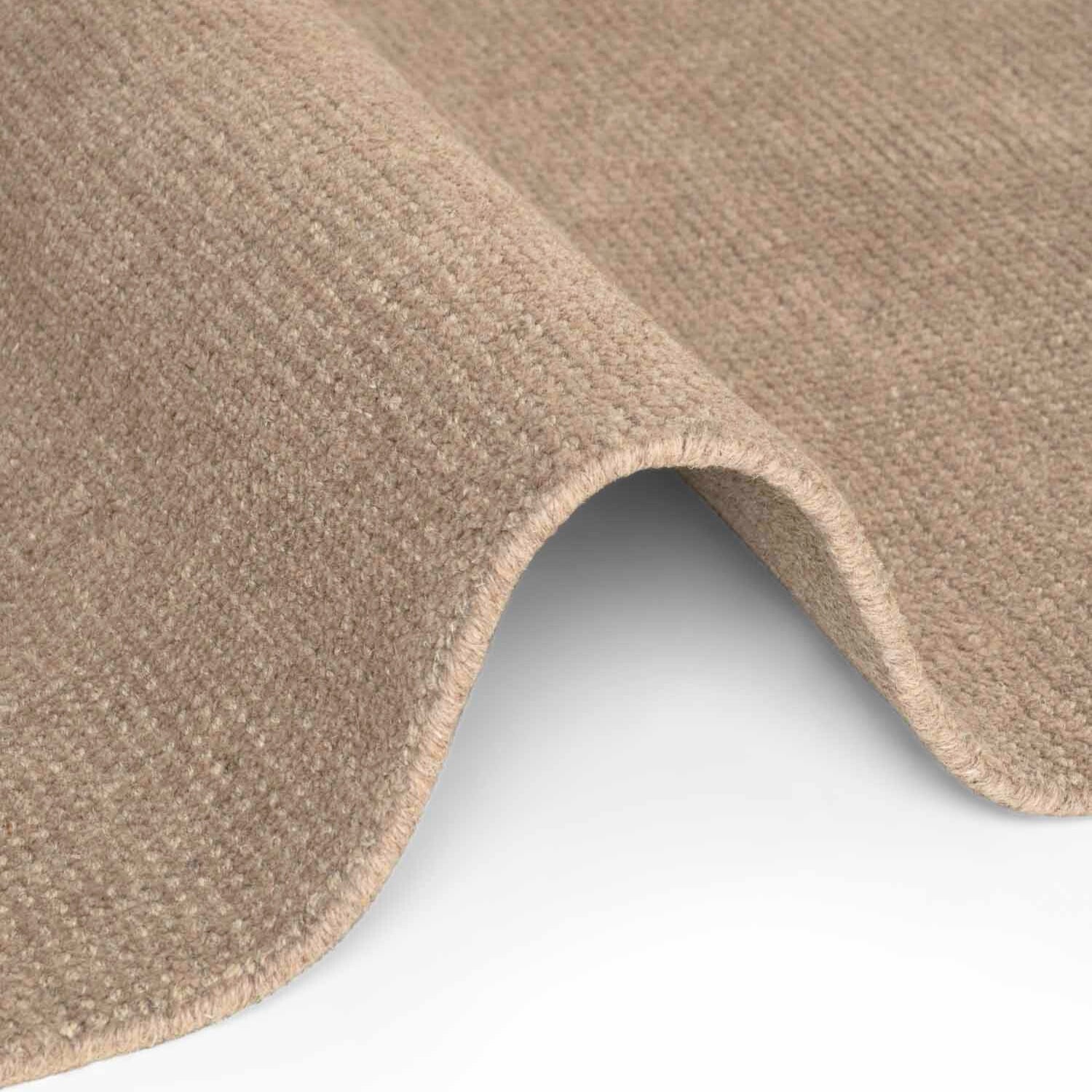 Tapis rond fait main en laine Beige - Ted Baker