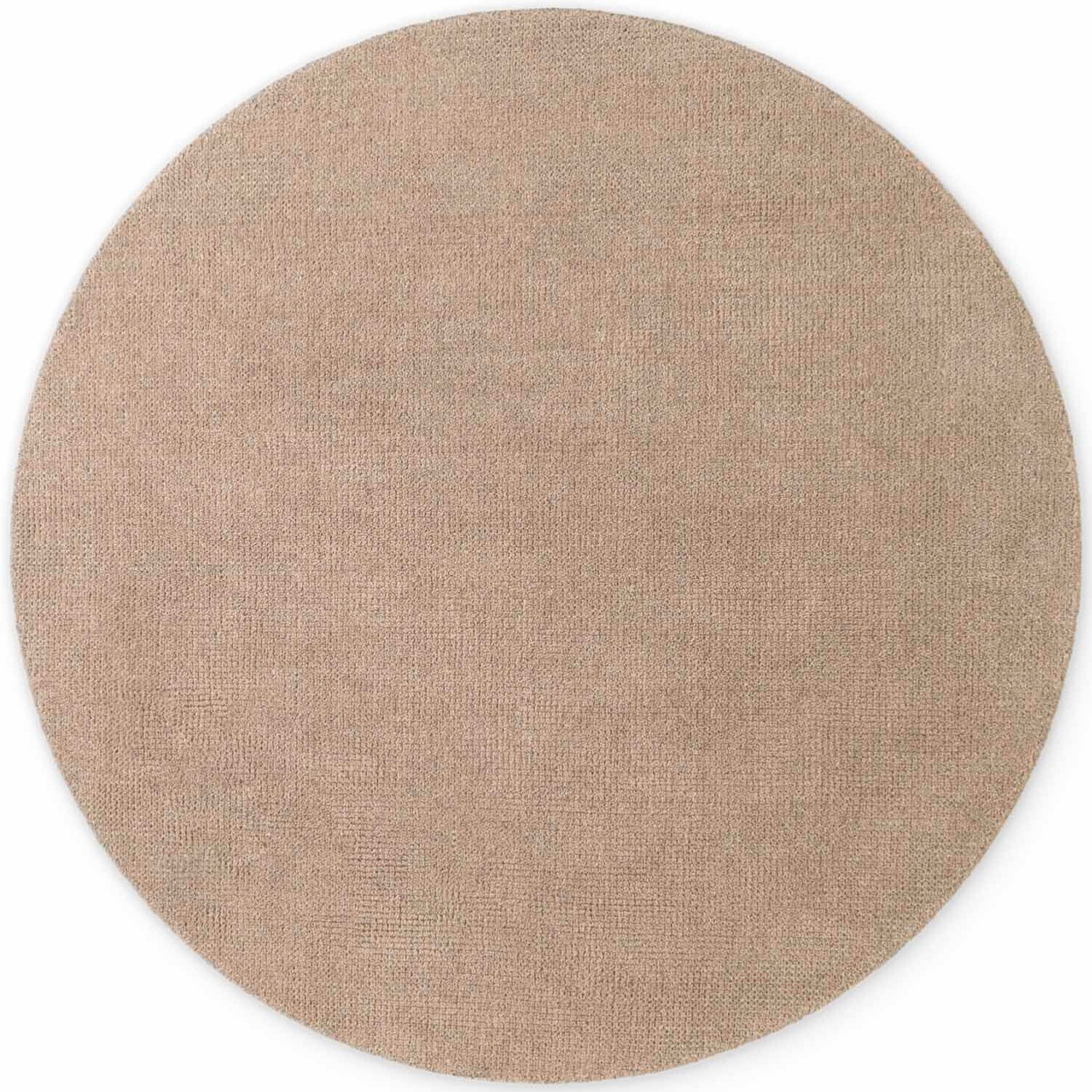 Tapis rond fait main en laine Beige - Ted Baker