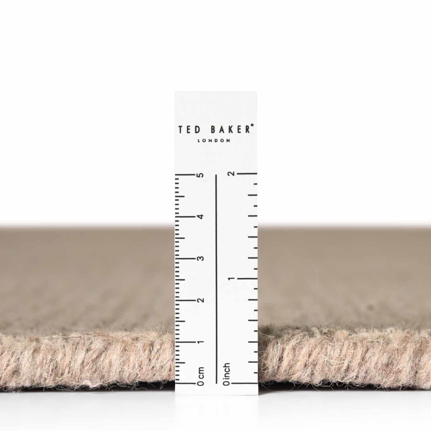 Tapis rond fait main en laine Beige - Ted Baker