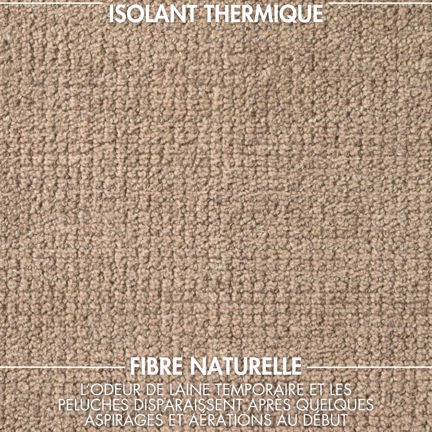 Tapis fait main épais en laine Beige - Ted Baker