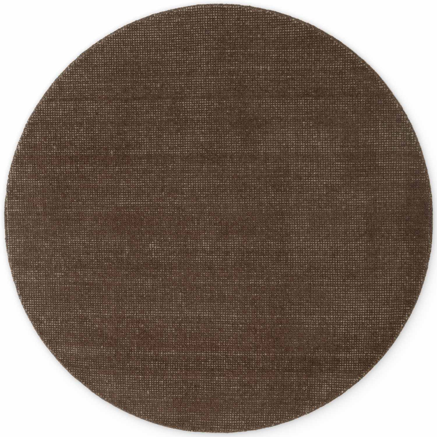 Tapis rond fait main en laine Marron - Ted Baker