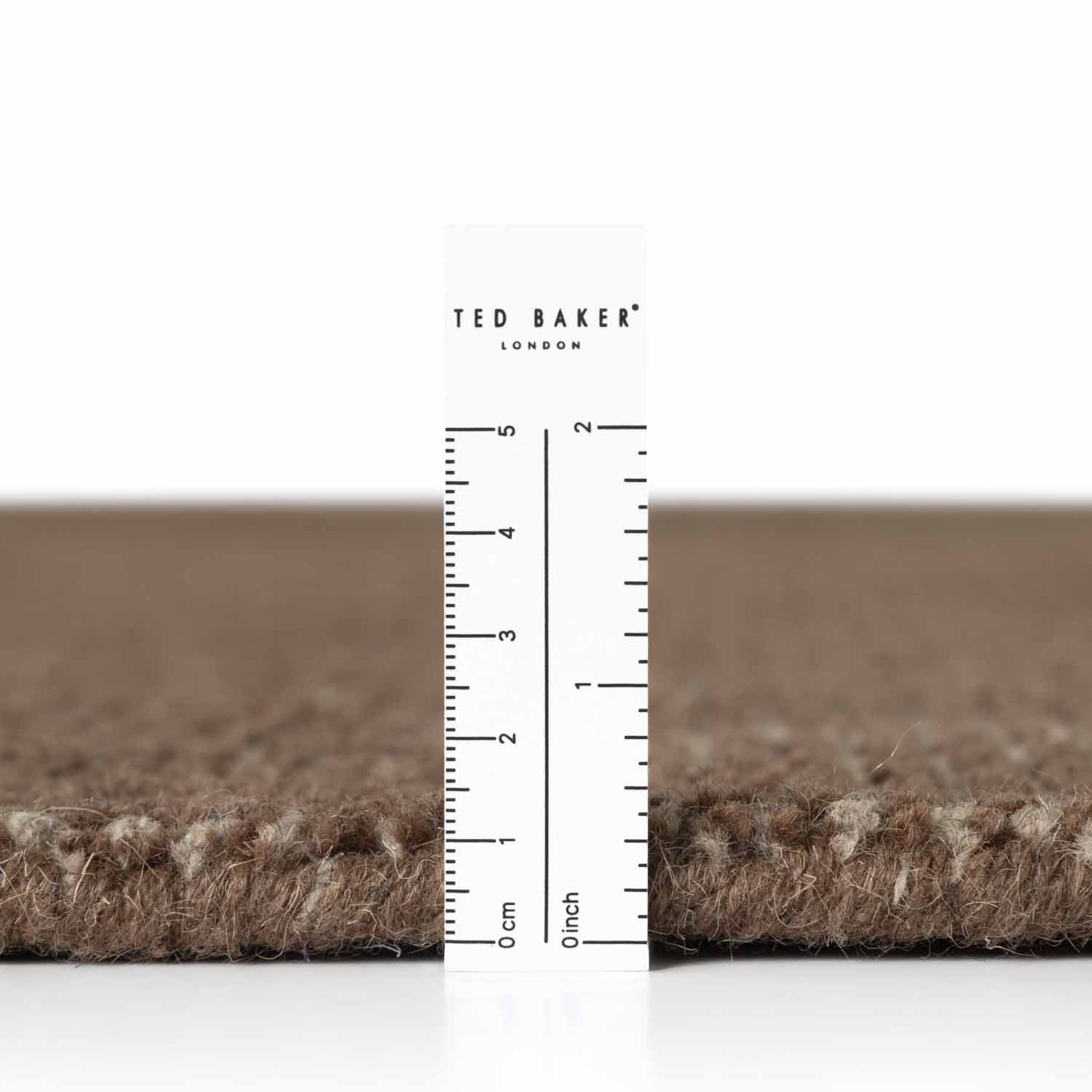 Tapis rond fait main en laine Marron - Ted Baker