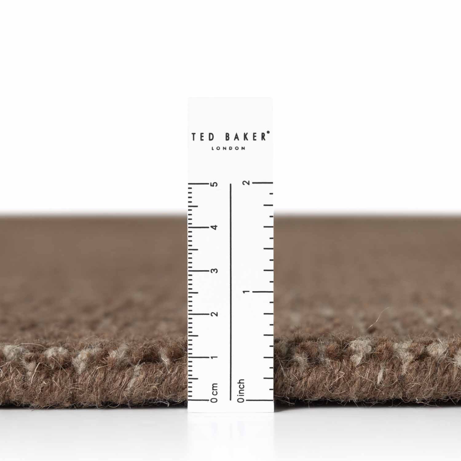 Tapis fait main épais en laine Marron - Ted Baker