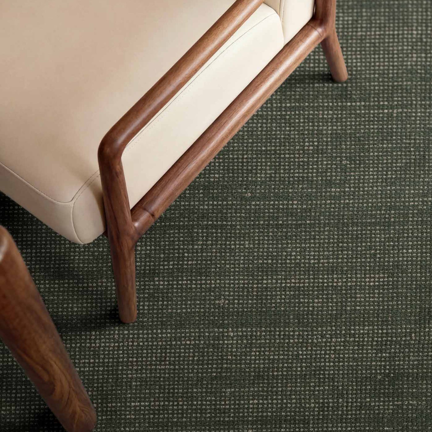 Tapis rond fait main en laine Vert - Ted Baker