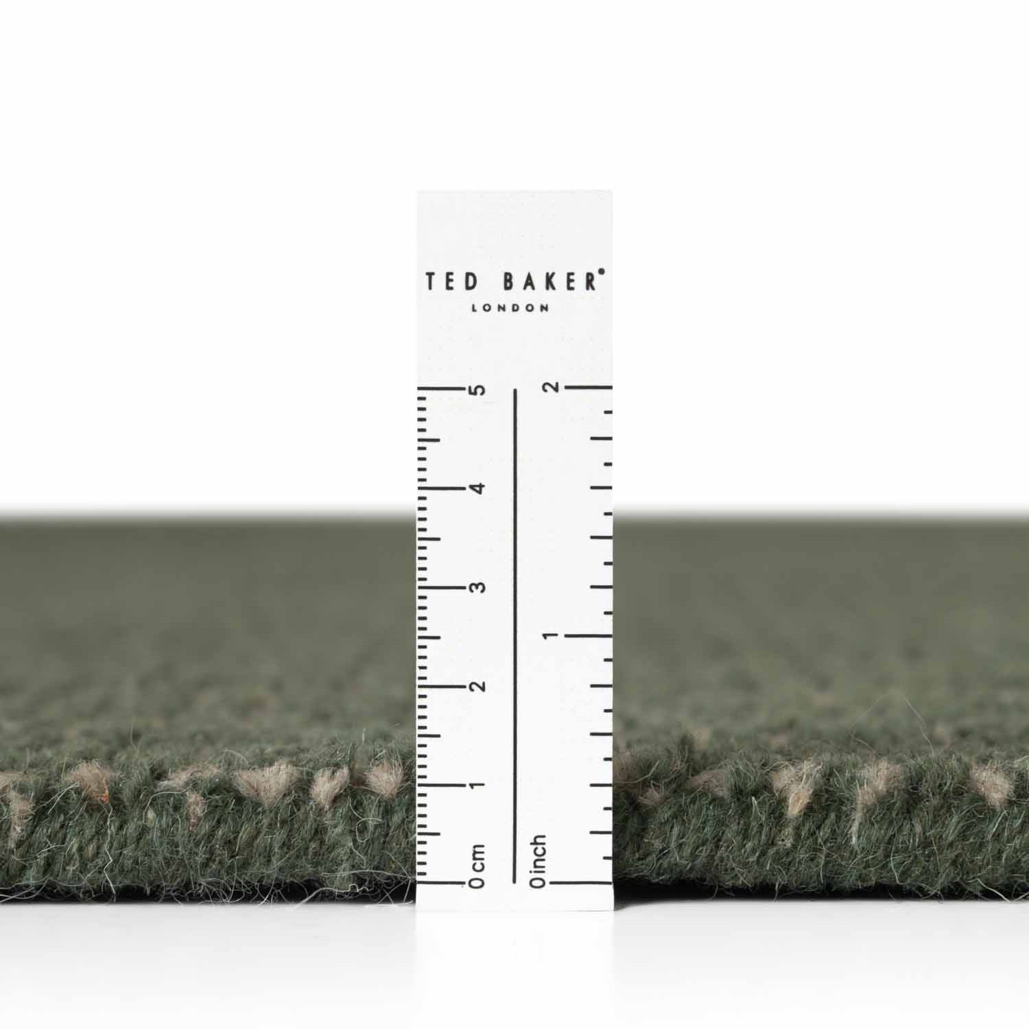 Tapis rond fait main en laine Vert - Ted Baker