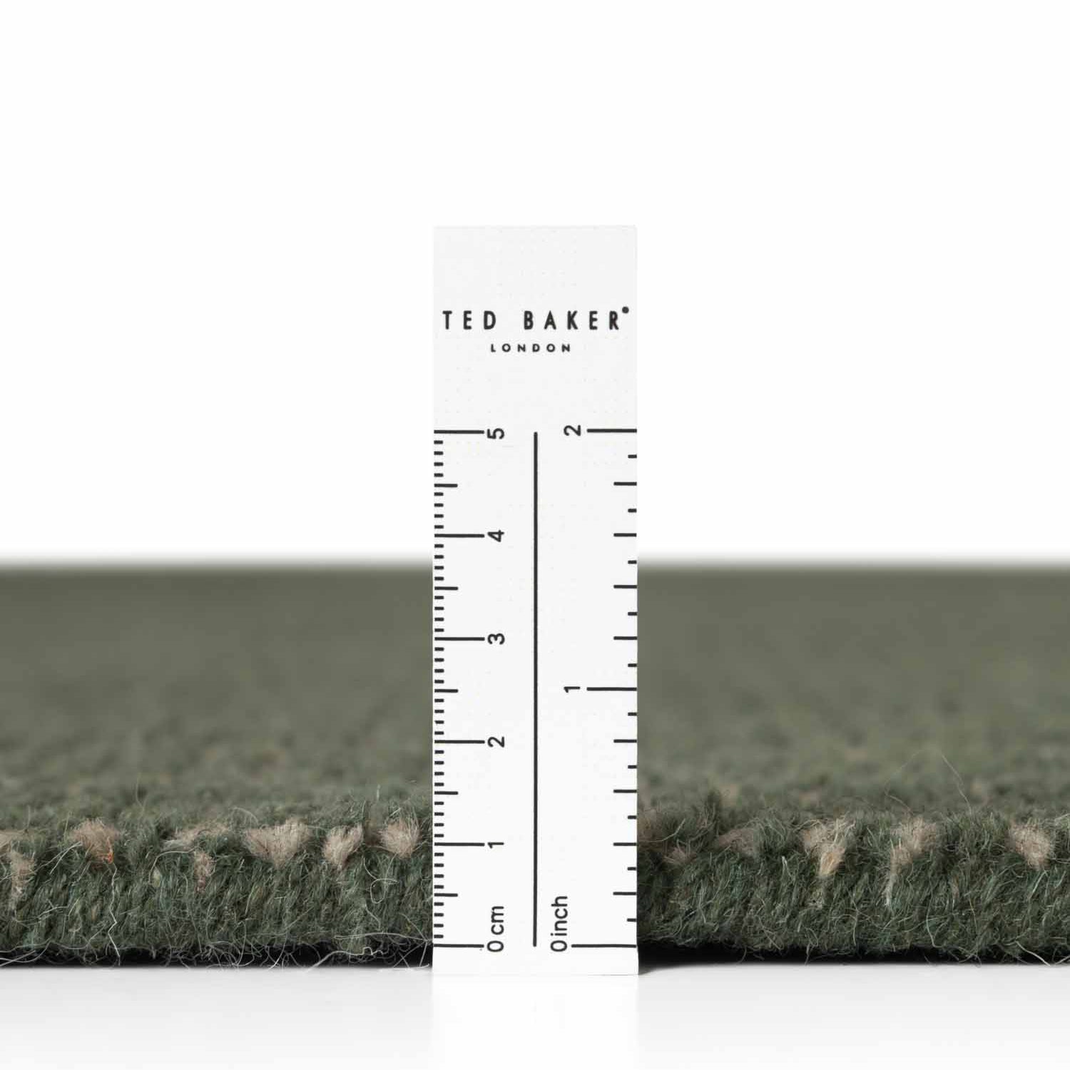Tapis fait main épais en laine Vert - Ted Baker