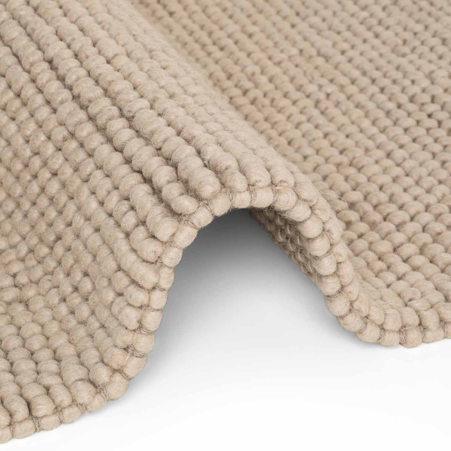 Tapis rond à boules en laine tufté Beige - Ted Baker