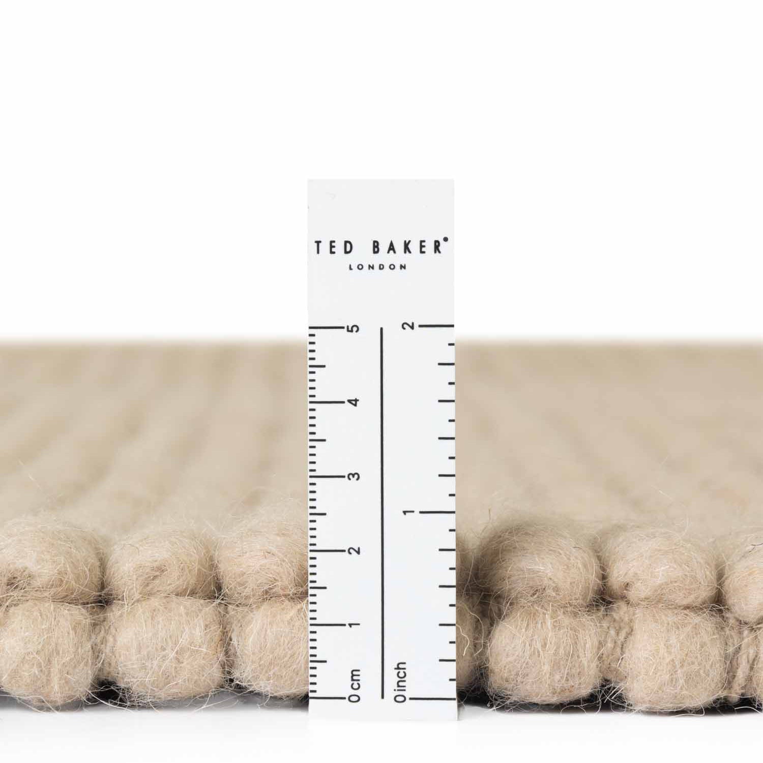 Tapis rond à boules en laine tufté Beige - Ted Baker