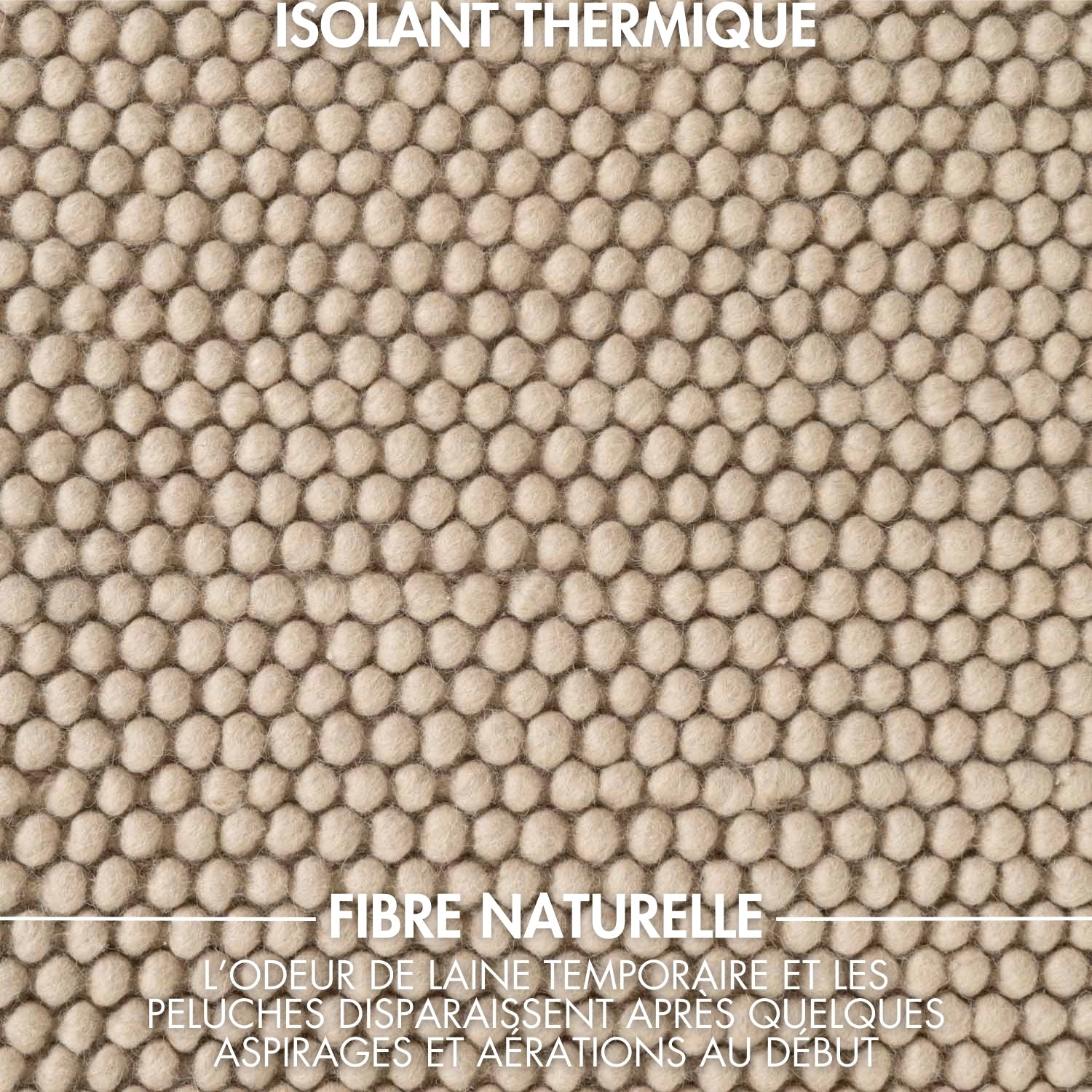 Tapis à boules en laine tufté Beige - Ted Baker