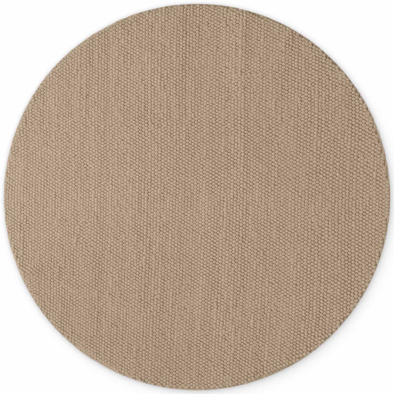 Tapis rond à boules en laine tufté Taupe - Ted Baker