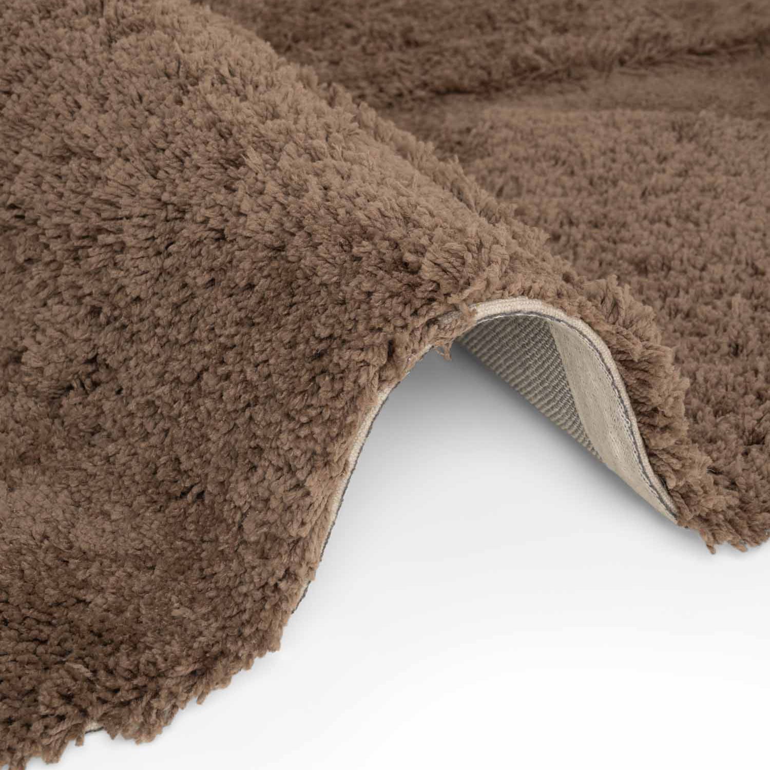 Tapis rond à poils longs en relief Marron - Ted Baker
