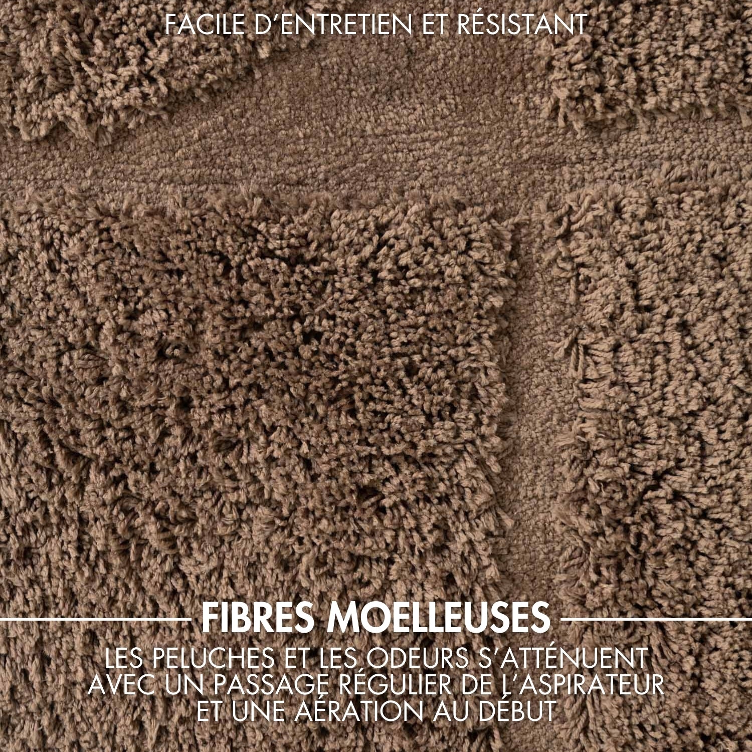 Tapis à poils longs en relief Marron - Ted Baker