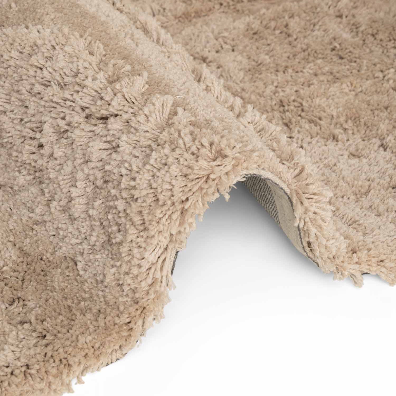 Tapis rond à poils longs en relief Beige - Ted Baker