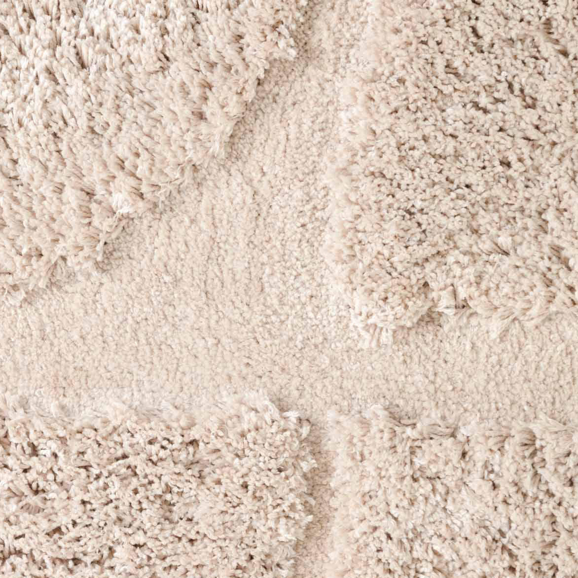 Tapis rond à poils longs en relief Crème - Ted Baker