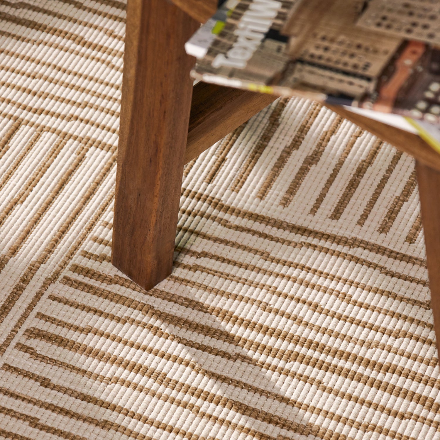 Tapis extérieur lavable Damier Abstrait Doré - Ted Baker