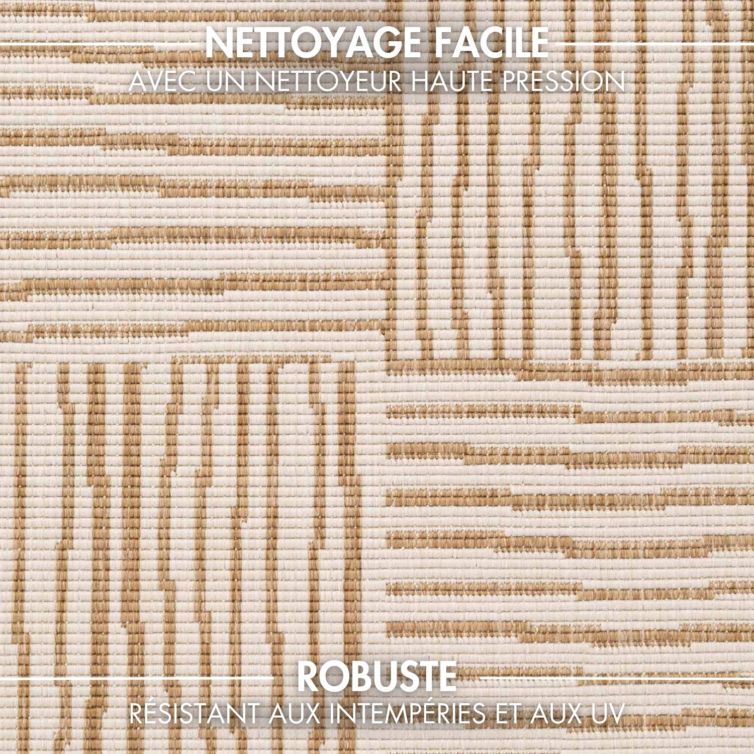 Tapis extérieur lavable Damier Abstrait Doré - Ted Baker