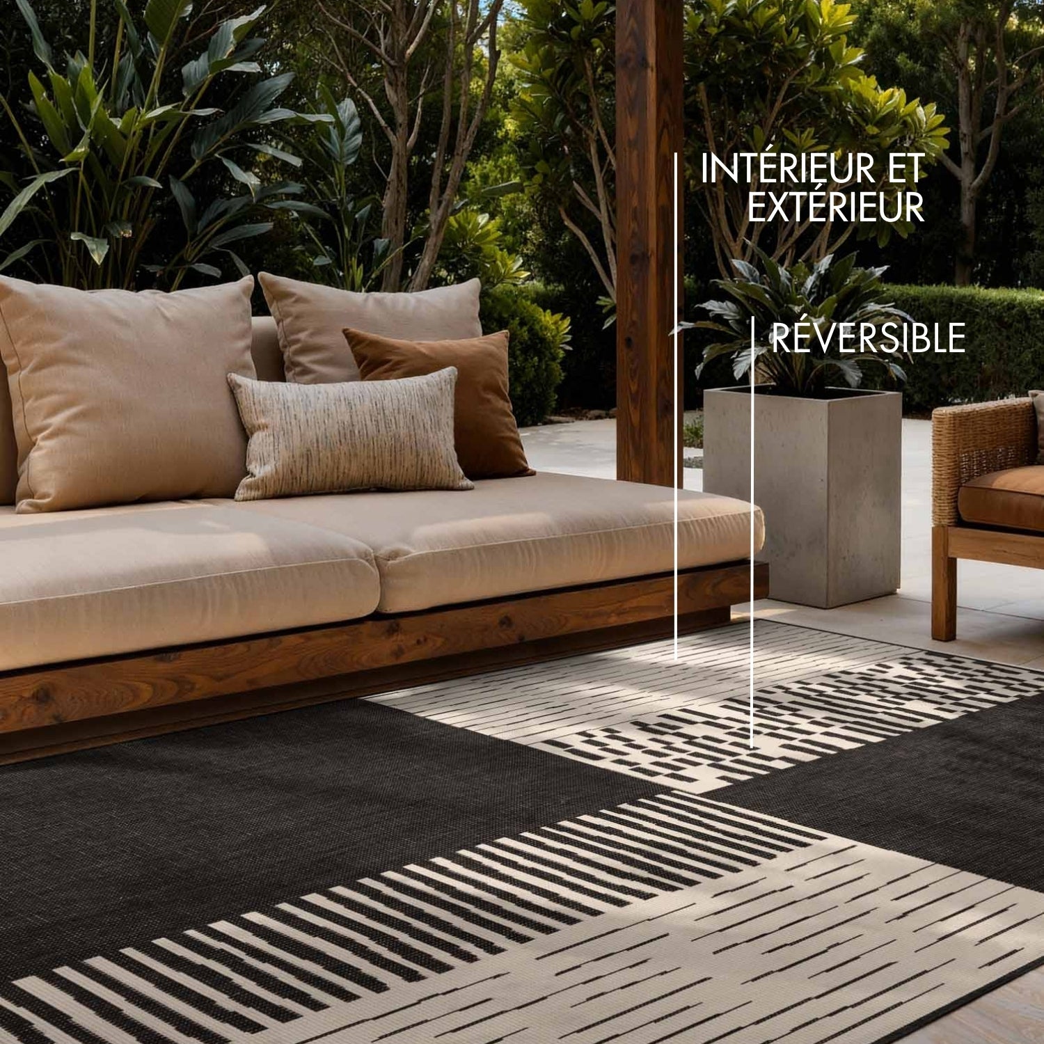 Tapis d'intérieur et extérieur lavable Noir - Ted Baker