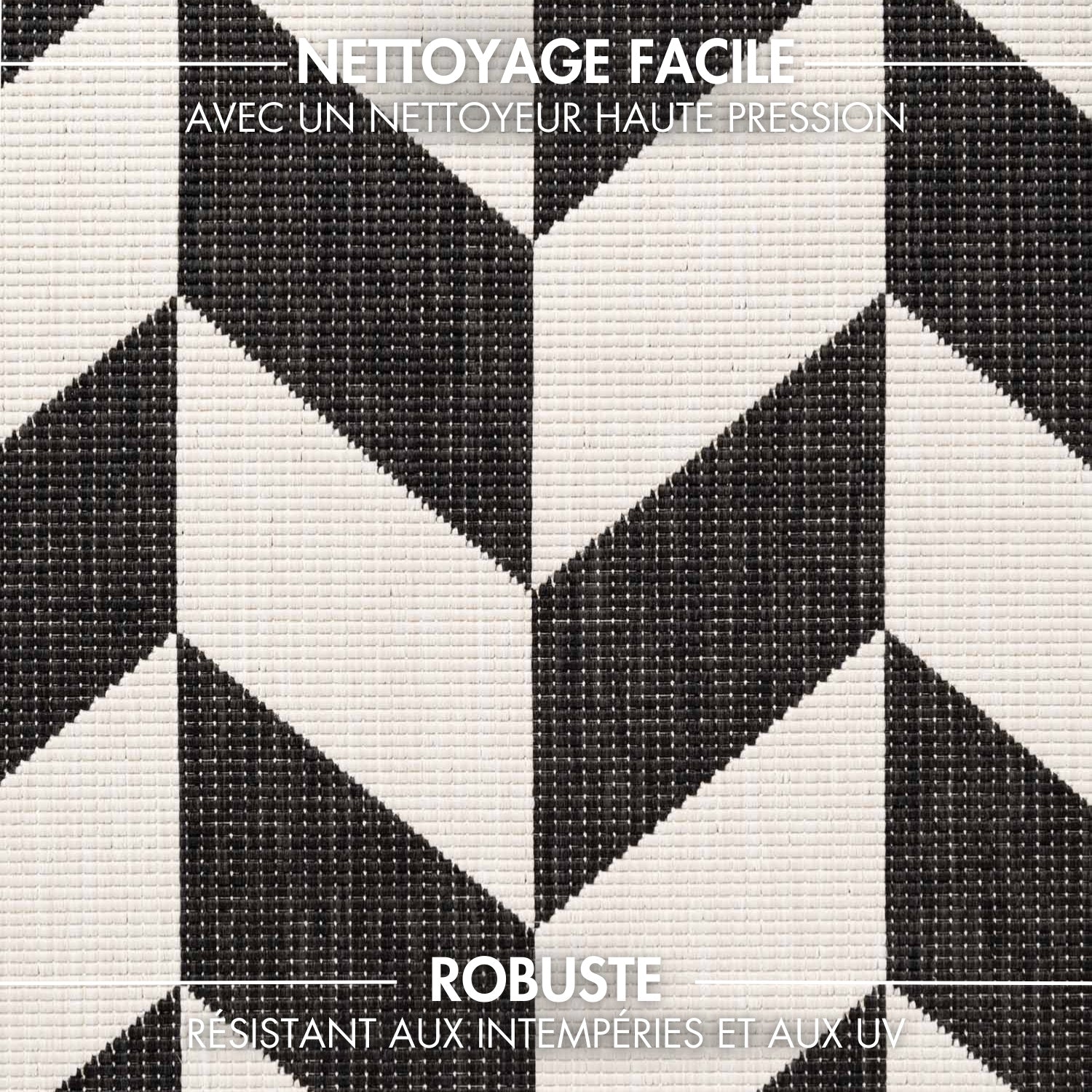 Tapis extérieur lavable Illusion Noir - Ted Baker