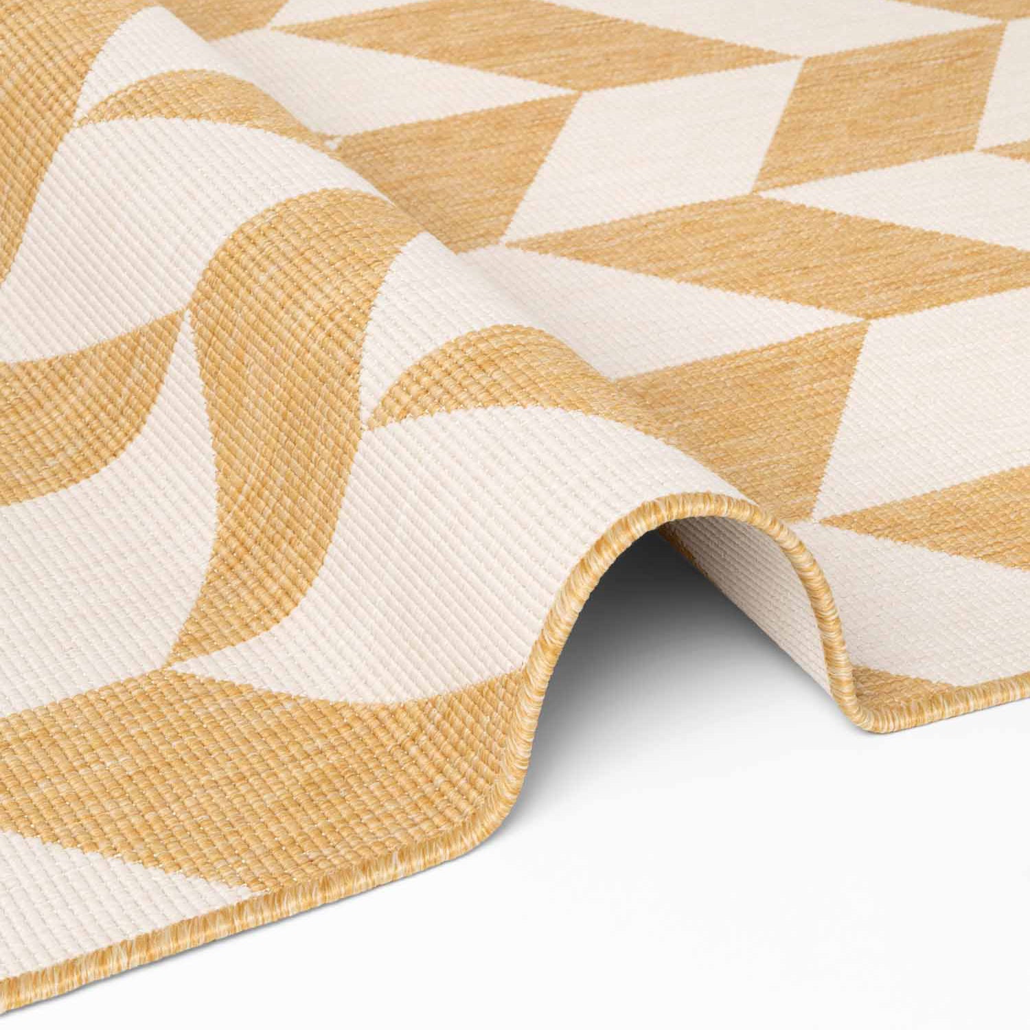 Tapis extérieur lavable Illusion Jaune - Ted Baker