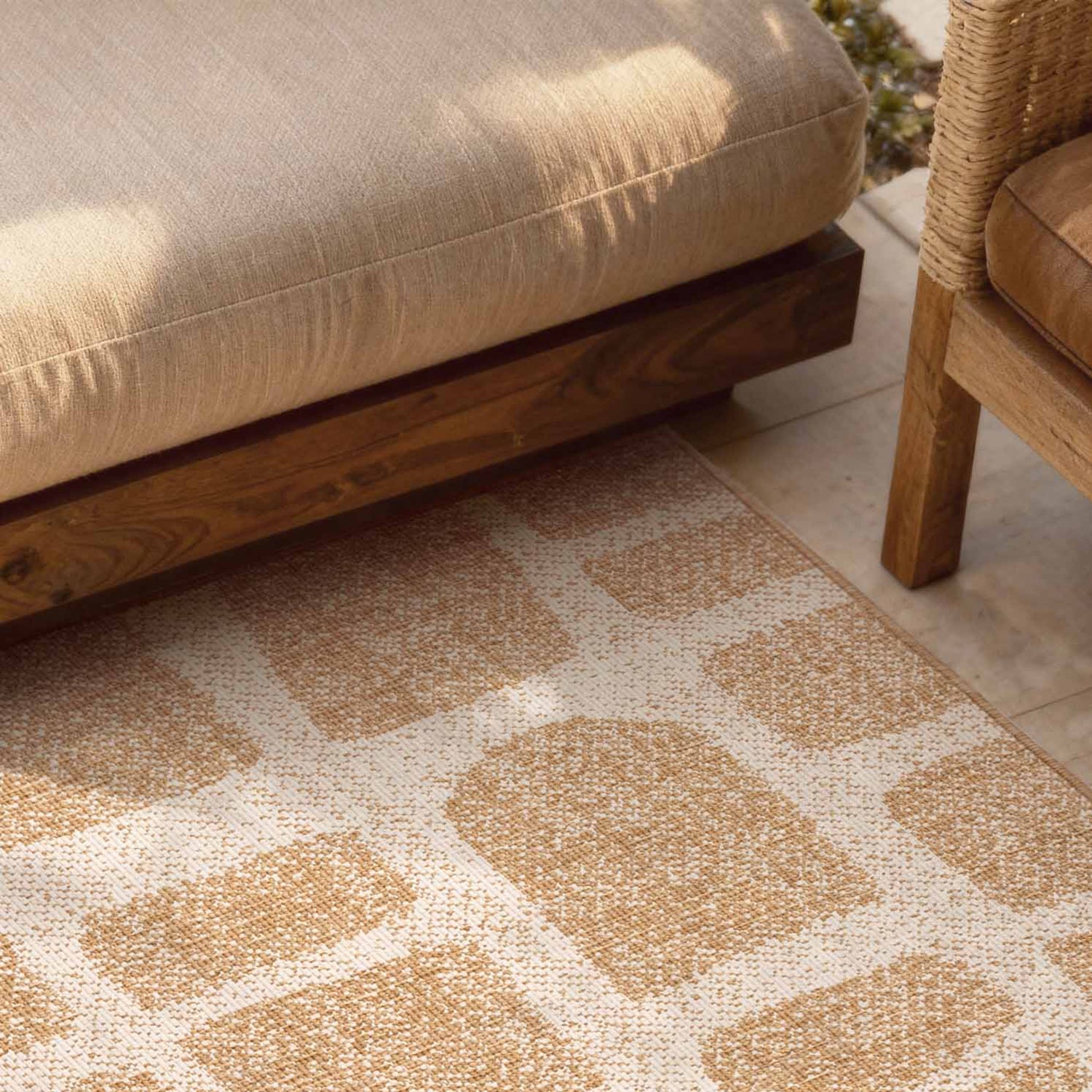 Tapis extérieur lavable Briques Doré - Ted Baker