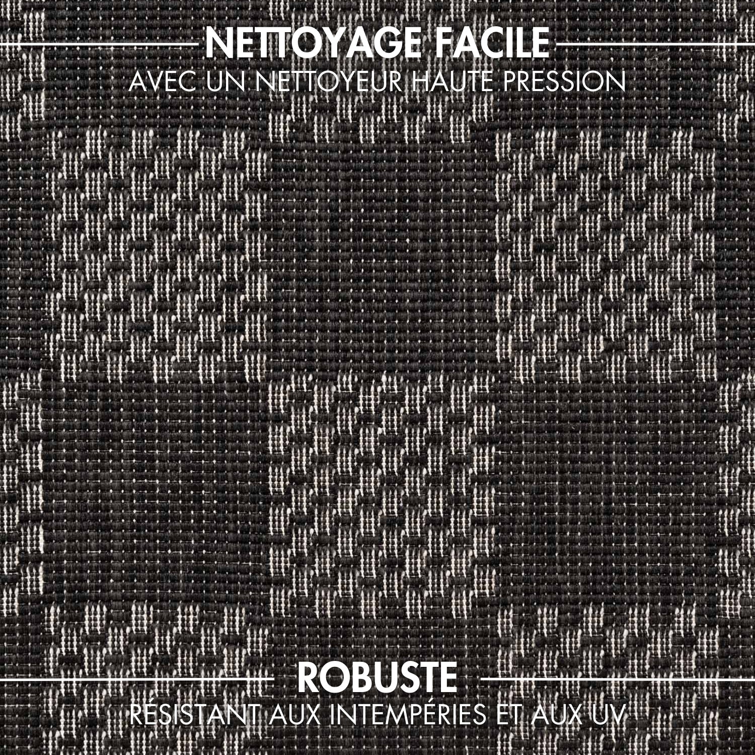 Tapis extérieur lavable Damier Noir - Ted Baker