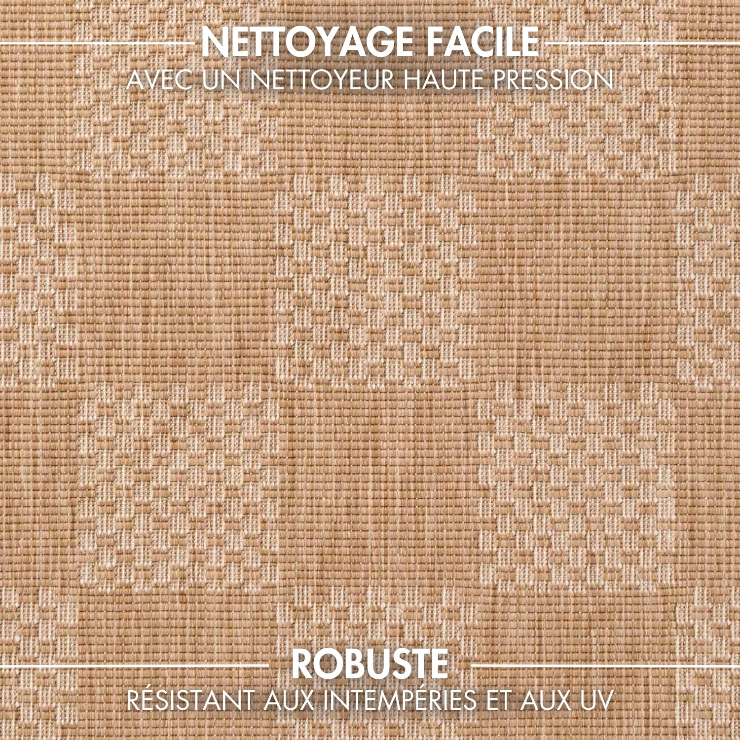 Tapis extérieur lavable Damier Beige - Ted Baker