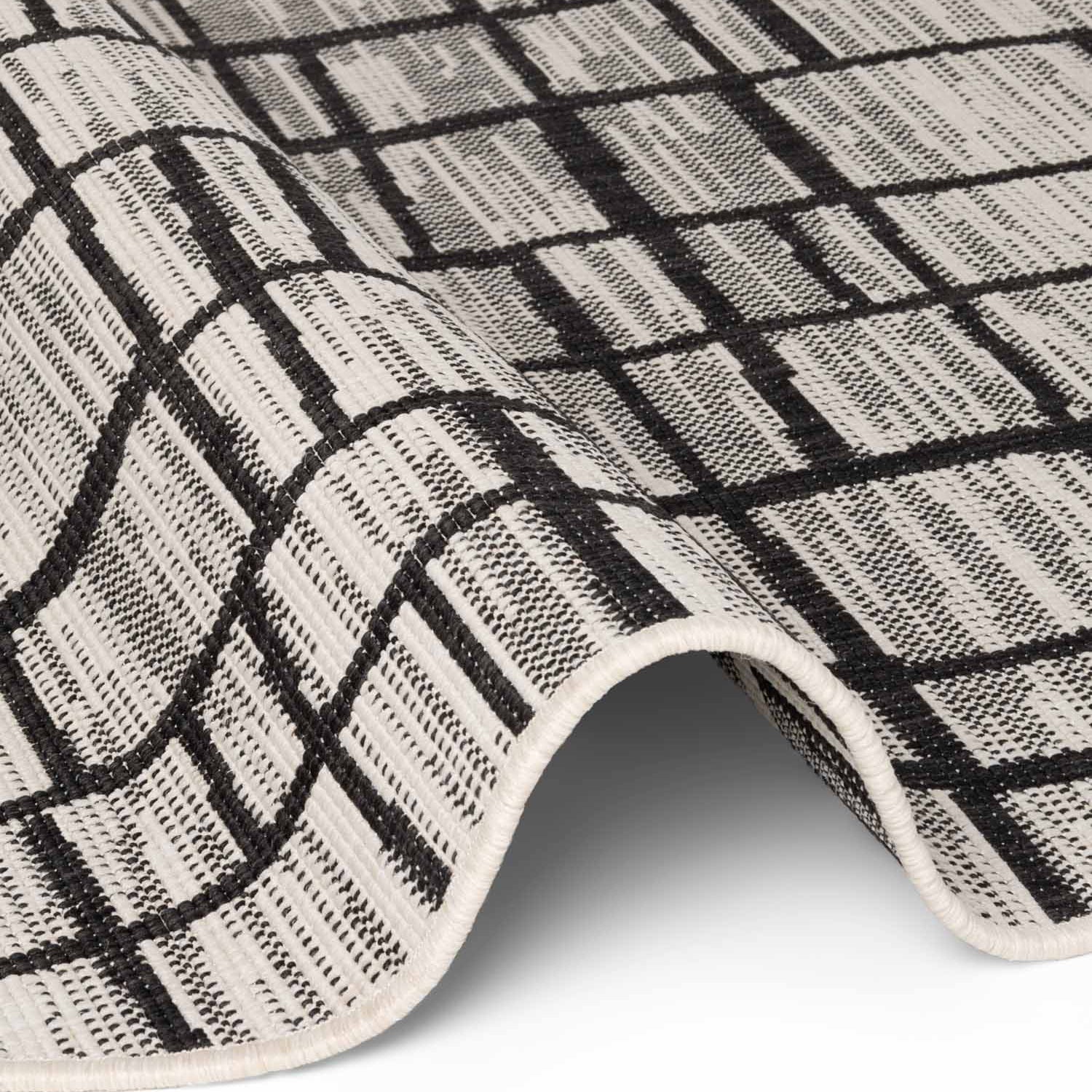 Tapis extérieur rond lavable Crouch Gris et Noir - Ted Baker