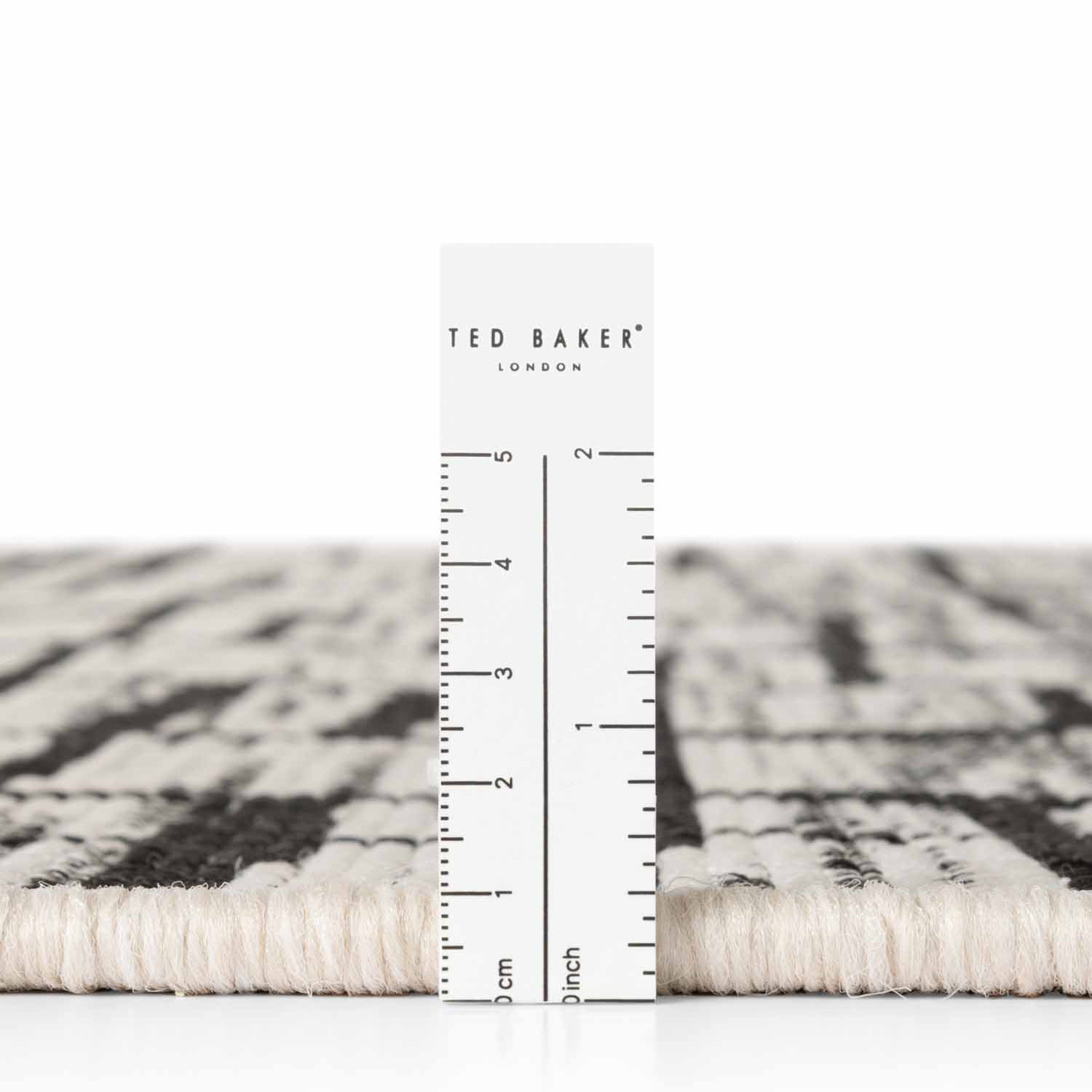 Tapis extérieur rond lavable Crouch Gris et Noir - Ted Baker