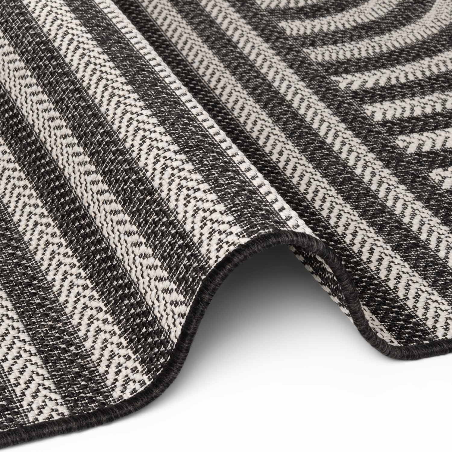 Tapis extérieur ovale lavable 160x230cm Arcs Noir - Ted Baker