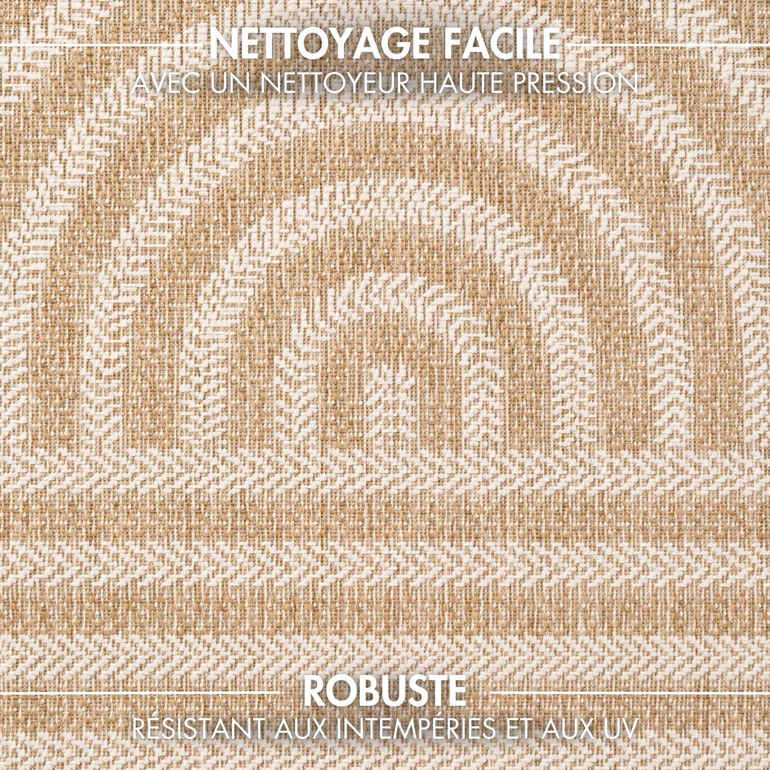 Tapis extérieur ovale lavable 160x230cm Arcs Doré - Ted Baker